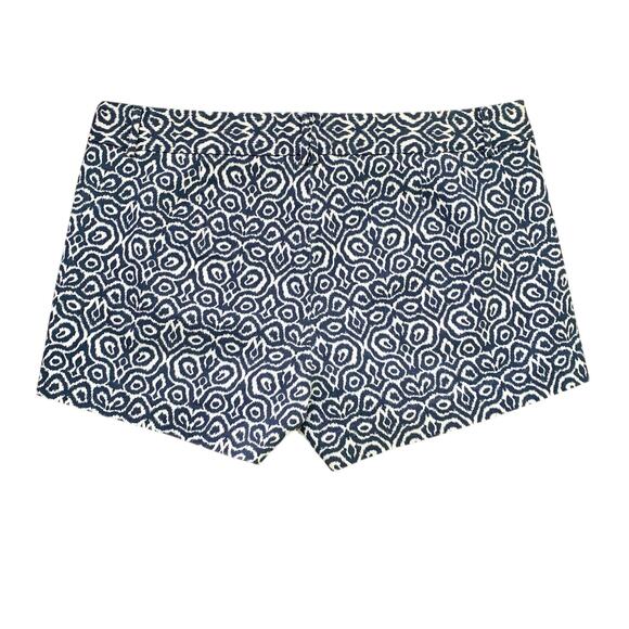 J. Crew Factory Navy Patterned Stretch Chino Shorts Size 8 - Picture 5 of 6